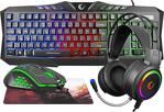 Rampage Km-404 Argenti Rainbow Aydınlatmalı Usb Gaming Combo Q Klavye + Kulaklık + Mouse + Mousepad