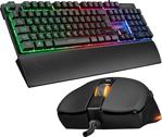 Rampage Km-Rx7 Fortuna Gökkuşağı Aydınlatmalı Usb Gaming Combo Q Gaming Klavye + 6400 Dpi Mouse