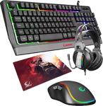 Rampage Pro Mega Combo Gaming Oyuncu Set 4'Lü (Klavye+Kulaklık+Mouse+Pad)