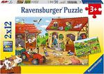 Ravensburger 2X12 Parça Puzzle Çiftlikte Çalışmak 075607