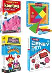 Redka Kumtoys Kinetik Kum + Renkli Tangram + Farkı Bul + Deney Seti (4'Lü Set)