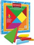 Redka Tangram Ahşap Kare Tangram 7 Parça Tangram