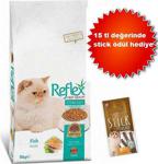 Reflex Balıklı Kısırlaştırılmış Kedi Maması 15 Kg. + Stick Kedi Ödülü Hediye