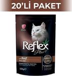 Reflex Plus Gravy Biftekli Soslu Kedi Konservesi 100 Gr 20 Adet