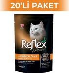 Reflex Plus Gravy Tavşanlı Ve Ördekli Kedi Konservesi 100 Gr 20 Adet