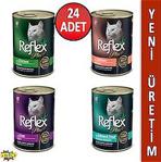 Reflex Plus Karışık Kedi Konservesi Yaş Kedi Maması 400 gr 24 lü