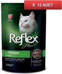 Reflex Plus Tavuklu Gravy Soslu 100 gr 12'li Paket Yetişkin Kedi Konservesi