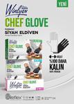 Reflex Pudrasız Siyah Eldiven 50 Adet M Beden Chef Glove-Temizlik-Bulaşık-Mutfak- Yemek- Vinil