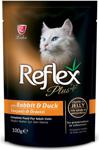 Reflex Tavşan ve Ördekli Jöle İçinde Parça Etli 100 gr 6'lı Paket Yetişkin Kedi Konservesi