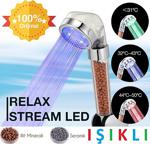 Relax Stream Led Işıklı P Su Tasarruflu Duş Başlığı Kokulu Ve Arıtmalı Duş Başlığı