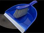 Renkyapi Mavi Faraşlı Set El Temizlik Fırçası Kürek Büyük Fırçalı Derin Hazneli Süpürge Plastik