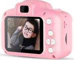 Retro Aksesuar Unisex Çocuk Pembe Mini 1080P Hd 16 Sd Kart Kamera İçin Dijital Fotoğraf Makinesi