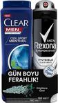 Rexona Men Invisible Black & White Deodorant 150 Ml + Clear Coolsport Menthol Şampuan 180 Ml 330Ml