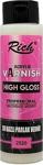 Rich Acrylic Varnish High Gloss Professional Water -Based Varnish Su Bazlı Parlak Vernik 500Cc