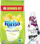 Rinso Limon Ve Karbonat 66 Yıkama 10 Kg Ekonomik Boy+ Bingo Soft Yumuşatıcı