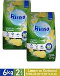 Rinso Limon Ve Karbonat Renkliler Ve Beyazlar Için Toz Çamaşır Deterjanı 6 Kg X 2 Adet