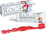 R.O.C.S. Kids 3-7 Yaş Meyve Külahı 35 Ml Diş Macunu Ve Fırçası Seti Kırmızı