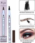 Roesıa Rose Cosmetics Rose Microblading Etkili Kalıcı Kaş Kalemi Ucu Tırtıklı Kahverengi