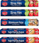 Roll-Up Streç Film + Alüminyum Folyo Pişirme Kağıdı 5 Parça