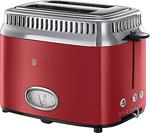 Russell Hobbs Retro Vintage 21680-56 Ekmek Kızartma Makinesi (1300 W, Retro Tasarımda Geri Sayım Ekranı, Sandviç Eki Dahil, 6 Ayarlanabilir Kızartma Seviyesi + Buz Çözme / Isıtma Fonksiyonu, Hızlı Kız