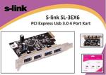 S-Link Sl-3Ex6 Pci Express Usb 3.0 4 Port Kart (1X