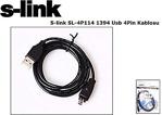 S-Link Sl-4P114 1394 Usb 4Pin Kablosu