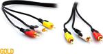 S-Link Sl-Rca05 3Rca To 3Rca 5M Gold Kablo