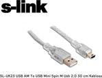 S-Link Sl-Uk23 Usb Am To Usb Mini 5Pin M Usb 2.0 30Cm Kablosu