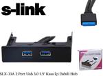 S-Link Slx-33A 2 Port Usb 3.0 3.5" Kasa Ici Dahili Hub