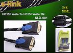 S-link Slx-901 3 Metre Kılıflı Altın Uçlu Vga Data Kablosu