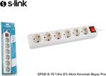 S-link SPG8-6-30 Anahtarlı 6'lı 3 m Akım Korumalı Priz