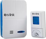 S-Link Zl-141 3Xaa Beslemeli 32 Polifonik Melodi Beyaz Mavi Kablosuz Kapı Zili