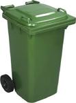 Safell Plastik Çöp Konteyneri 240 Litre Konteyner - A+ Isıya Karşı Dayanıklı Malzeme - Yeşil