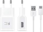 Samsung 15W Micro Usb Cable Travel Adapter Seyahat Hızlı Şarj Cihazı Ve Data Kablosu Takım (Beyaz)