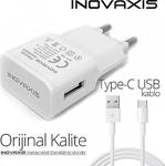 Samsung E Serisi Şarj Cihazı + Micro Usb Data Kablosu, Beyaz, 2A Inovaxis Inv-700