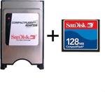 Sandi̇sk 128 Mb Compact Flash Hafiza Karti+Compact Flash Adatör