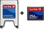 Sandisk 256Mb Ultra Ii Compact Flash Card + Sandisk Pcmcia-Cf Adaptör