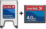 Sandisk 4gb Compact Flash Kart + Pcmcıa Adaptör