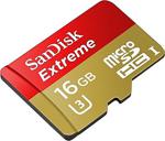 Sandisk Extreme Microsdhc 16Gb + Sd Adapter + Rescue Pro Deluxe 60Mb/S Class 10 Uhs-I Hafıza Kartı Sdsdqxn-016G-G46A