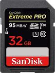 Sandisk Extreme Pro 32Gb Sd Hafıza Kartı 4K U3 V30 95Mb/S 633X