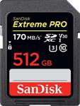 Sandisk Extreme Pro 512 Gb Sdxc 170 Mb/S V30 Uhs-I U3 Sdsdxxy-512G-Gn4In Sd Kart