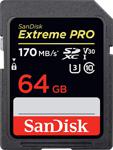 SanDisk Extreme Pro 64 GB SDXC 170MB/s V30 UHS-I U3 SDSDXXY-064G-GN4IN SD Kart