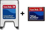 Sandisk Pcmcia-Cf Compact Flash Adaptör + 256Mb Compact Flash Kart