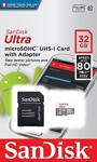 Sandisk Ultra 32 Gb Uhs-I Sdsquns-032G-Gn3Ma Microsdhc Kart