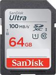 Sandisk Ultra Sdhc 64Gb 100Mb/S Class 10 Uhs-I Hafıza Kartı Sdsdunr-064G-Gn6In