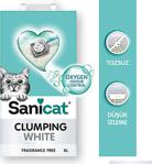 Sanicat Clumping White Oksijen Kontrol Süper Topaklanan Kedi Kumu 8 Lt