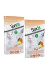 Sanicat Tozsuz Vanilyalı Mandalina Aromalı Doğal Kedi Kumu 10 lt x 2 Adet 2