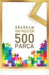 Sar Puzzle Puzzle Ve Yapboz Çerçevesi 500 Parça Için Ebat 48Cmx34Cm Altın Sarısı (Gold)