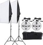 Sara 50X70Cm 5 Duylu Softbox Sürekli Işık İkili Set 2M Işık Ayak Stand