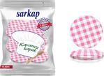 Sarkap Hijyenik Paketli 10 Adet Kavanoz Kapağı - Pembe Ekose- 82Mm